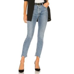 AGOLDE Nico High Rise Slim Medium Wash Button Fly Denim Jeans size 28